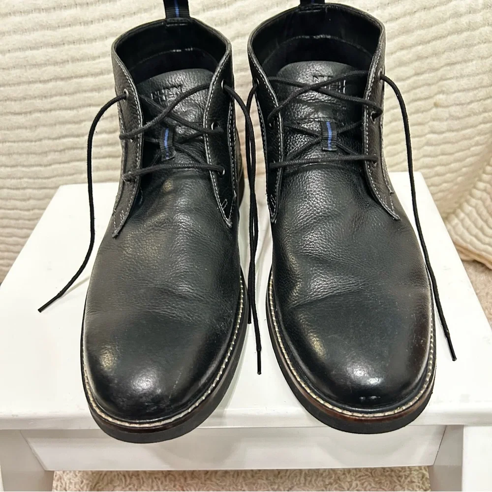 Nunn Bush Chukkas Black Leather Men's Ankle Boots Lace Up Size 11 - Picture 6 of 16
